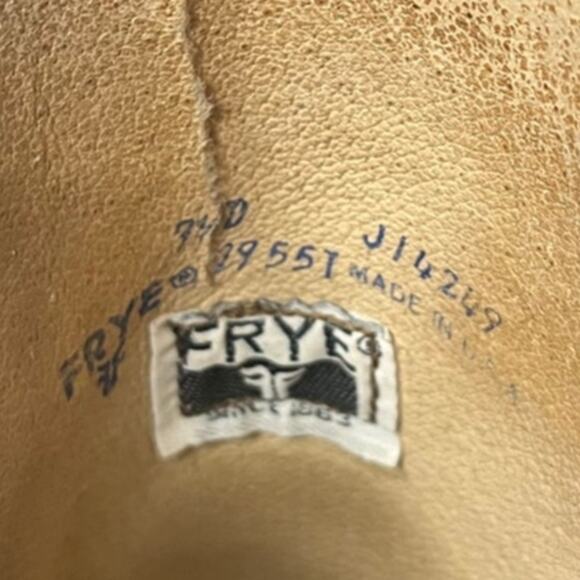 Vintage FRYE CAMPUS Tall Riding Boots Brown Leather Sz 9.5 D Men's MADE IN USA - Picture 3 of 9